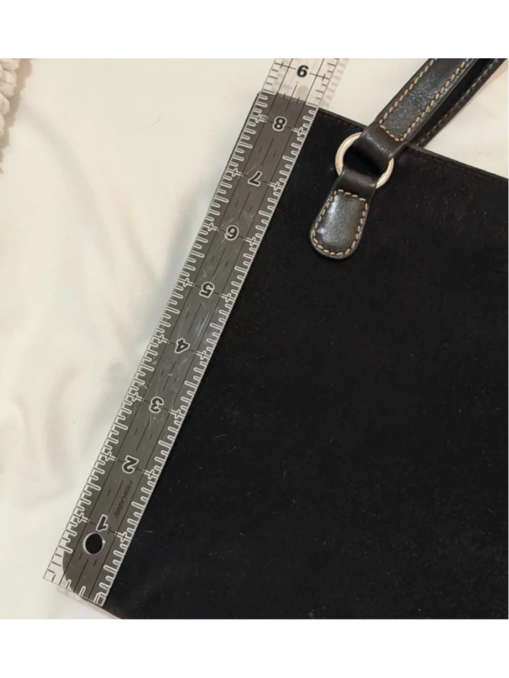 Kate Spade Black Suede Leather Shoulder Bag Handbag Purse 8.5”H X 11.5”L x2”W